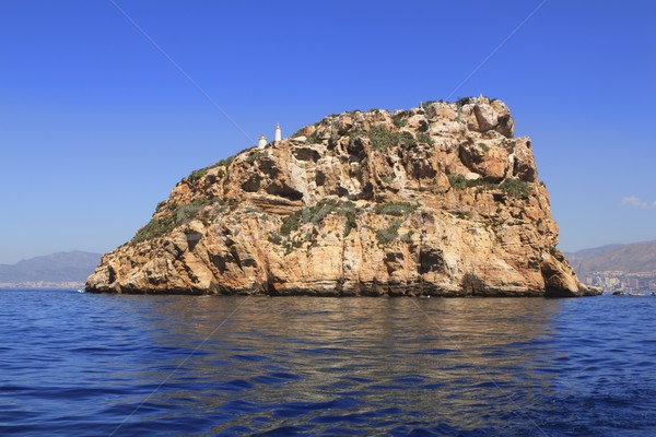 Benidorm Island north view blue sea sky Stock photo © lunamarina