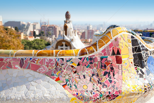 Stock photo: Barcelona Park Guell of Gaudi modernism