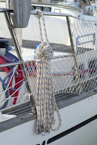 Foto stock: Marinha · corda · enforcamento · veleiro · branco · textura