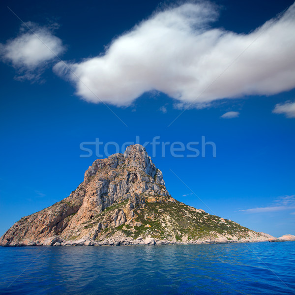 Es Vedra island of Ibiza close view from boat Stock photo © lunamarina
