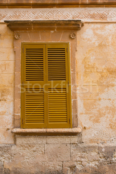 Ciutadella Menorca wooden shutter window Stock photo © lunamarina
