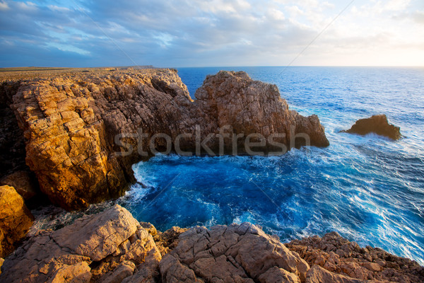 Menorca Punta Nati sunset in Balearic Islands Stock photo © lunamarina