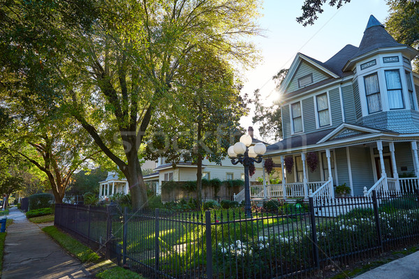 Houston heights victorian style houses Texas Stock photo © lunamarina