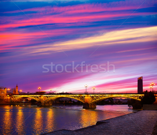 Puente Isabel II bridge Triana Seville Spain Stock photo © lunamarina
