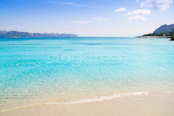 Alcudia beach in Cala San Pere from Balearic Mallorca Stock photo © lunamarina