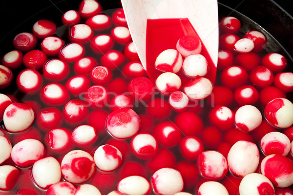 Foto stock: Rojo · cebollas · patrón · textura · mercado · hortalizas