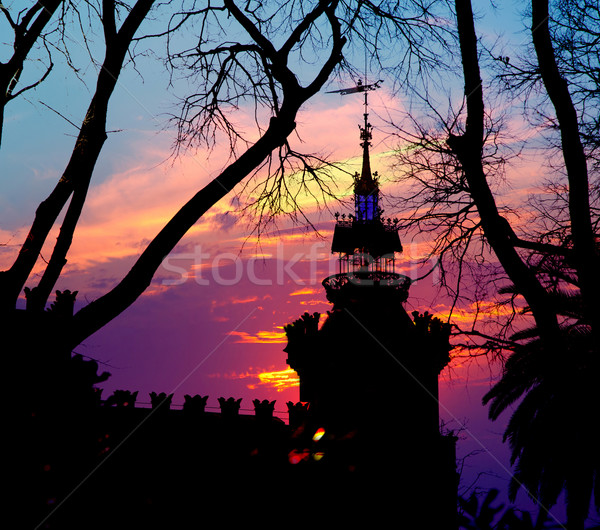 Barcelona Ciudadela Three Dragon Castle Stock photo © lunamarina
