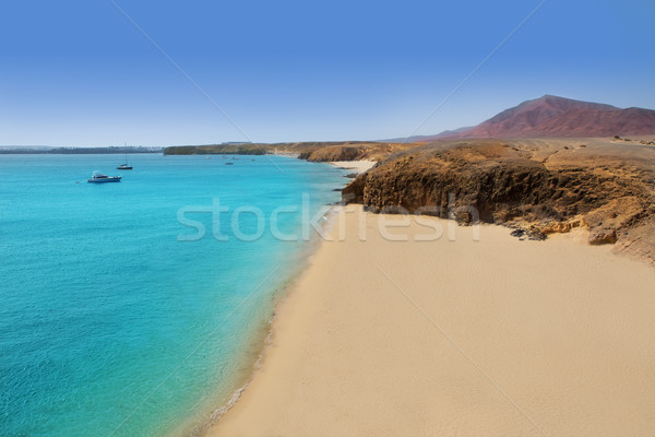 Lanzarote Playa del Pozo beach costa Papagayo Stock photo © lunamarina