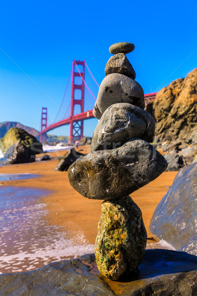 San Francisco Golden Gate Bridge praia Califórnia EUA céu Foto stock © lunamarina