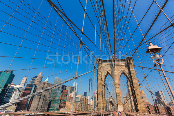 [[stock_photo]]: Pont · Manhattan · New · York · City · bureau · bâtiment · urbaine