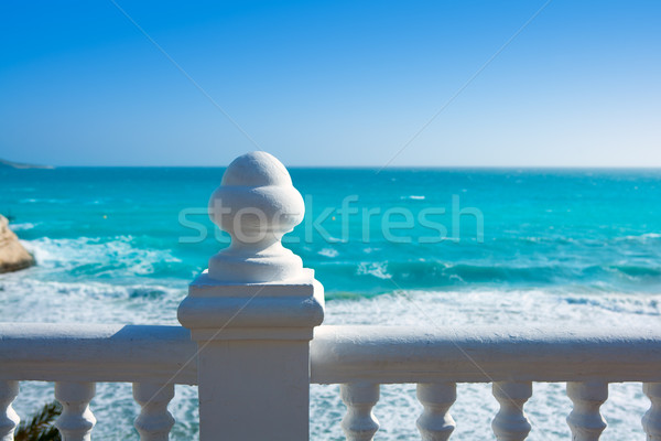 Benidorm balcon del Mediterraneo sea from white balustrade Stock photo © lunamarina