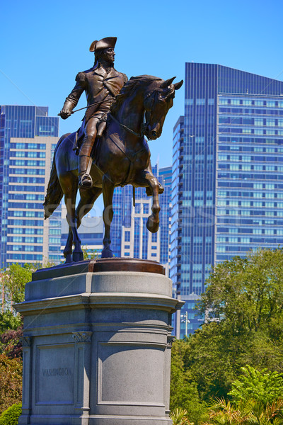 Boston Washington Monument Massachusetts USA Pferd Krieg Stock foto © lunamarina