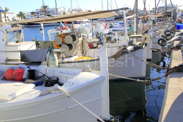 traditional menorquina fisherboats formentera port Stock photo © lunamarina