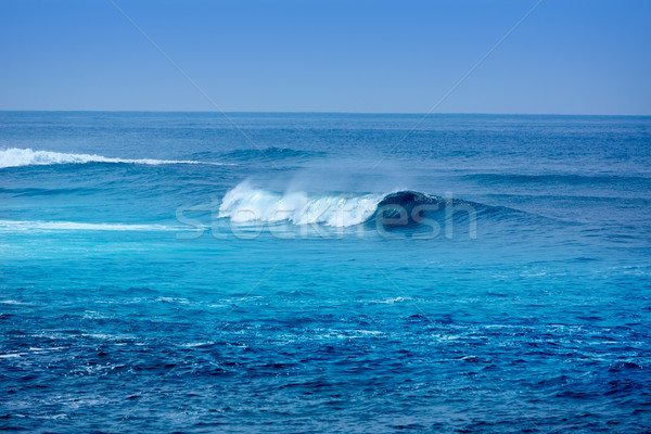 Jandia surf beach waves in Fuerteventura Stock photo © lunamarina