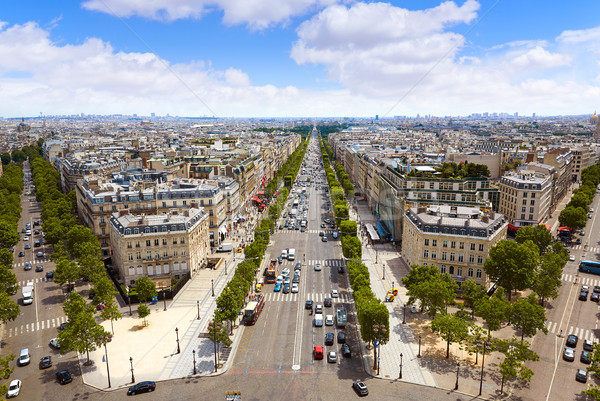 Paris skyline Champs Elysees and Concorde Stock photo © lunamarina