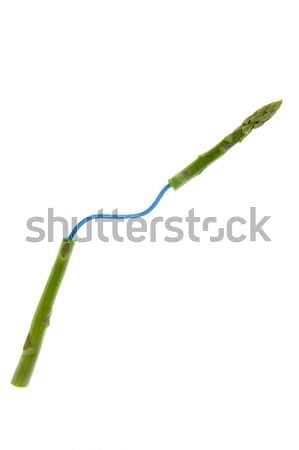 Genetyczny inżynierii żywności warzyw śledztwo szparagów Zdjęcia stock © lunamarina