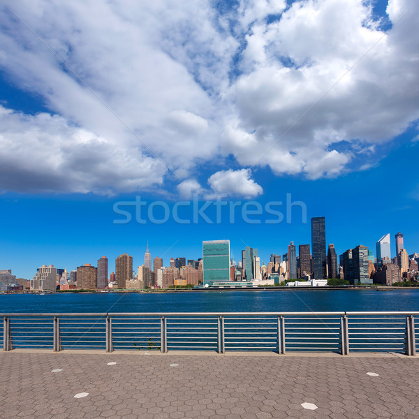 Manhattan New York sunny skyline East River NYC Stock photo © lunamarina