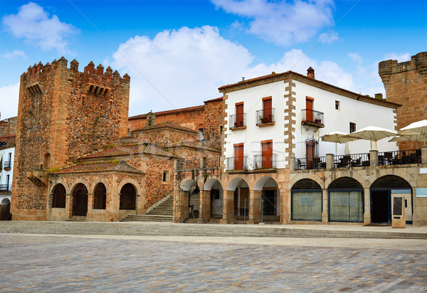 Caceres Plaza Mayor Extremadura of Spain Stock photo © lunamarina