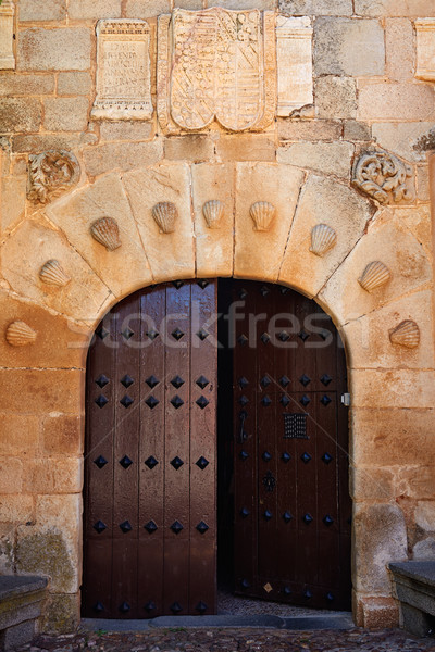 Torremejia facade near Merida in Extremadura Stock photo © lunamarina