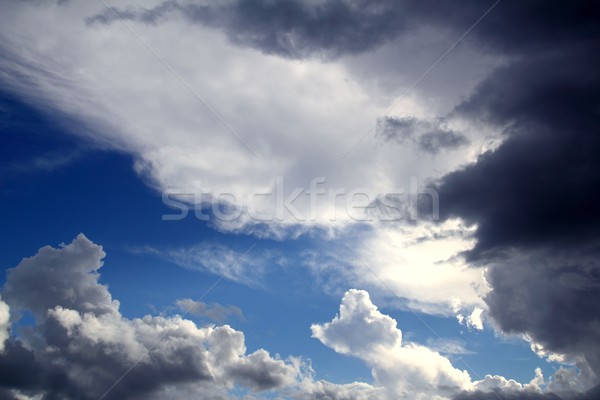 Dramatic cloudscape sky gray stormy clouds Stock photo © lunamarina