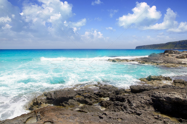 escalo es calo Formentera north rocky coast aqua Stock photo © lunamarina