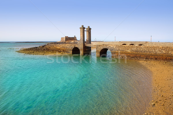 Arrecife Lanzarote castle and bridge Stock photo © lunamarina