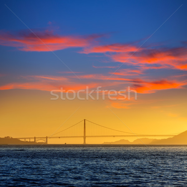 Golden Gate bridge sunset in San Francisco California Stock photo © lunamarina