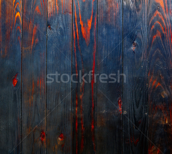 Burned wood board fence texture background Stock photo © lunamarina