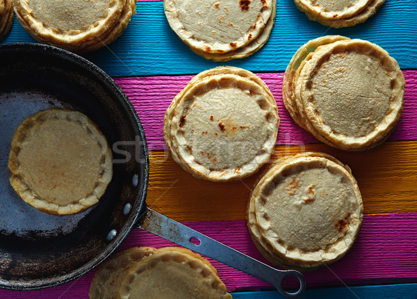 Sopes handmade mexican traditional food Stock photo © lunamarina