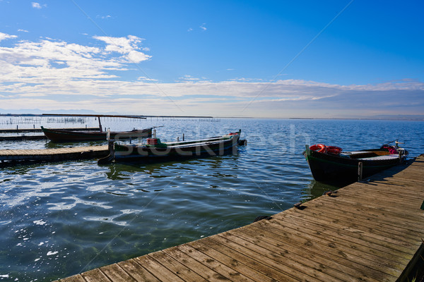 Valencia boten meer Spanje water hout Stockfoto © lunamarina