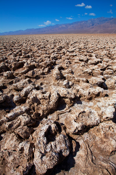 Devils golf course Death Valley salt clay formations Stock photo © lunamarina