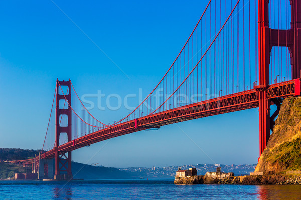 舊金山 金門大橋 加州 美國 天空 海 商業照片 © lunamarina