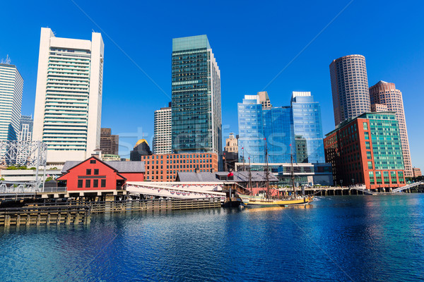 Boston skyline fan pier luce del sole Massachusetts Foto d'archivio © lunamarina