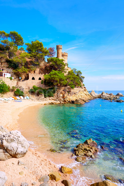 Lloret de Mar Castell Plaja at Sa Caleta beach Stock photo © lunamarina