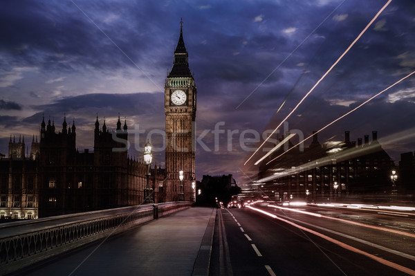 Big Ben reloj torre Londres Inglaterra cielo Foto stock © lunamarina