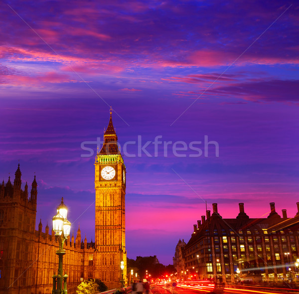 Big Ben Uhr Turm London england Himmel Stock foto © lunamarina