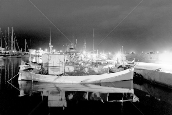 La port marina pescar bărci traditional Imagine de stoc © lunamarina