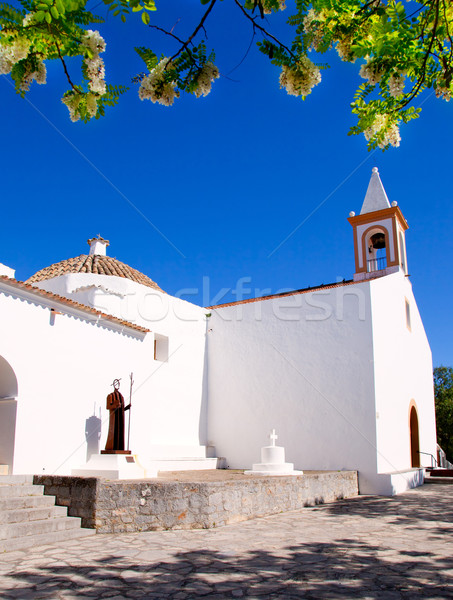 Ibiza white church in sant Joan de Labritja Stock photo © lunamarina