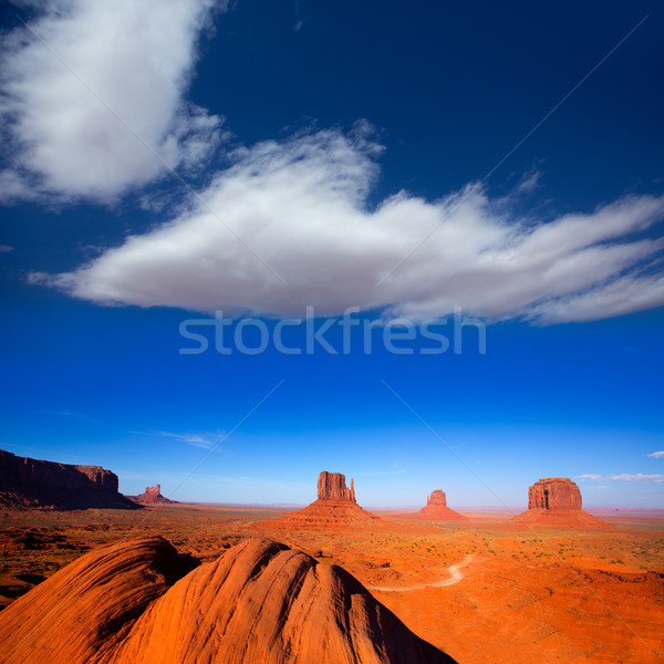 Monument Valley West and East Mittens and Merrick Butte Stock photo © lunamarina