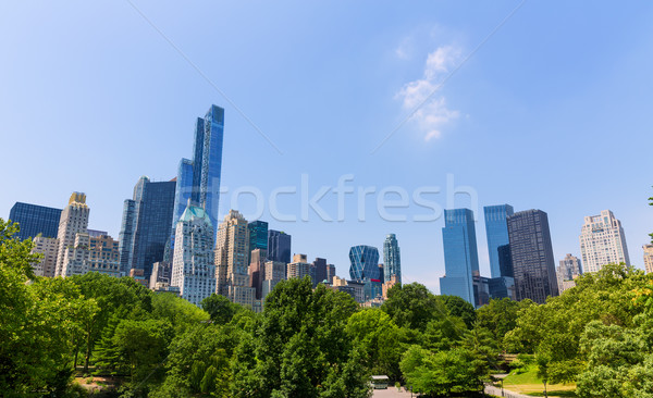 中央公園） 曼哈頓 紐約 天空 春天 城市 商業照片 © lunamarina