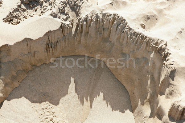 landslide hole detail beach sand aerial view Stock photo © lunamarina