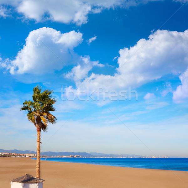 バレンシア ビーチ スペイン 地中海 海 水 ストックフォト © lunamarina