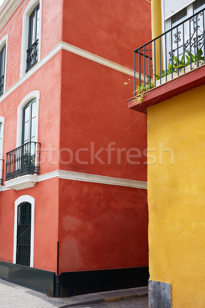 Triana barrio of Seville facades Andalusia Spain Stock photo © lunamarina