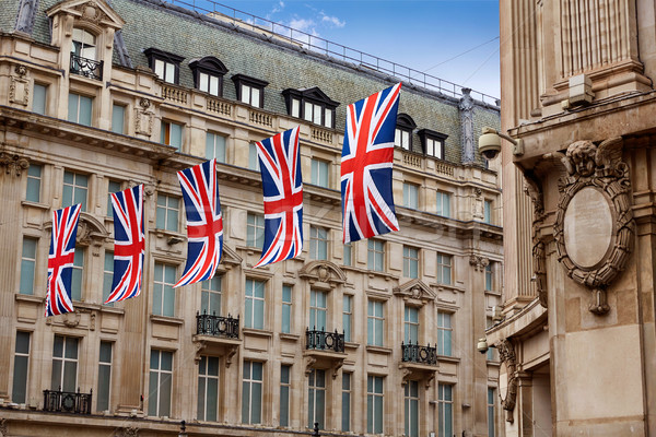London UK flags in Oxford Street W1 Stock photo © lunamarina