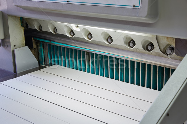 Cutting paper guillotine Shears machine for printing Stock photo © lunamarina
