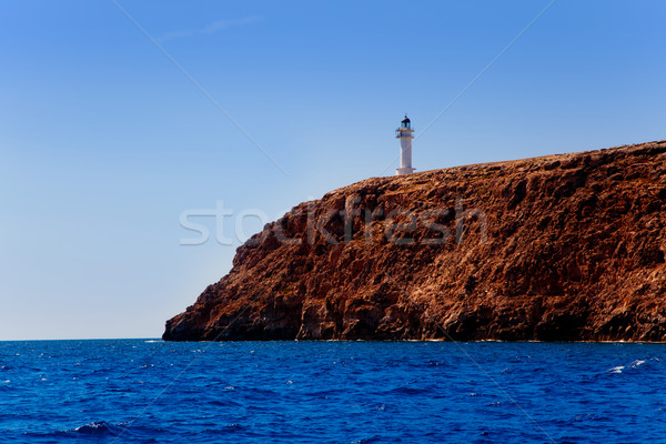 Formentera Barbaria cape Lighthouse view from sea Stock photo © lunamarina