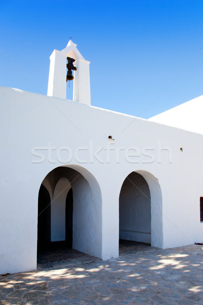 Ibiza Santa Agnes de Corona Ines white church Stock photo © lunamarina