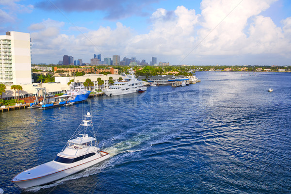 Fort lauderdale fiume Florida USA spiaggia cielo Foto d'archivio © lunamarina