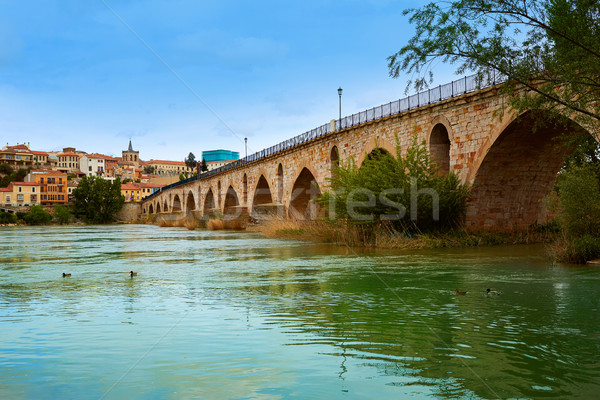 Zamora Puente de Piedra bridge on Duero river  Stock photo © lunamarina