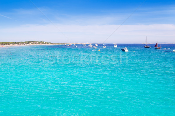 Ibiza Ses Salines south turquoise beach Stock photo © lunamarina